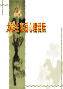 大学生恋爱心理健康课件
