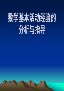 数学的基本活动经验