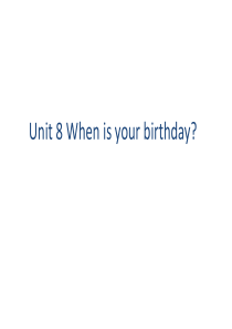 人教版英语七上unit8-when is your birthday