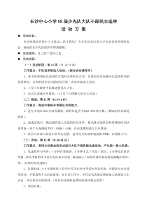 少先队大队干部公开选举活动方案