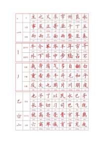 钢笔楷书字帖-偏旁部首