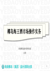 椰岛海王酒市场操作实务