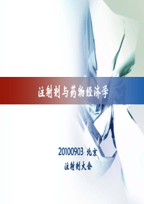 注射剂与药物经济学---孙利华教授