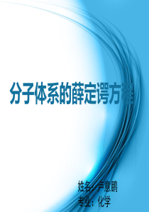 分子体系的薛定谔方程