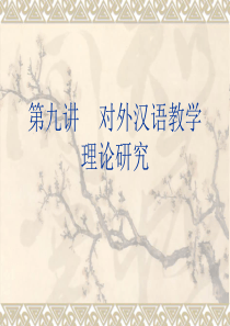 对外汉语概论教学资料对外汉语教学概论