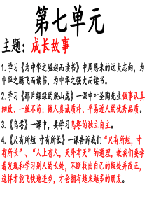 人教四年级语文上册第七单元知识点总结分析