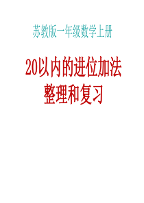 20以内进位加法复习