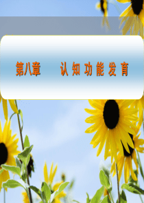 人体发育学 第八章   认知功能发育