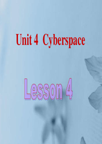 北京市房山区周口店中学高中英语《Unit 4 Cyberspace-Lesson 4》课件 北师大版