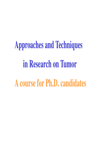 肿瘤研究方法-Approaches and Techniques