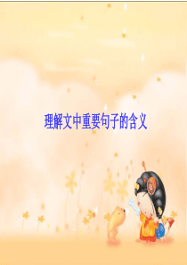 高考语文现代文阅读专题复习课件：理解文中重要句子的含义(1)