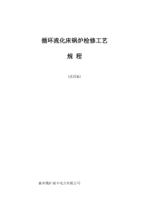 循环流化床锅炉检修规程