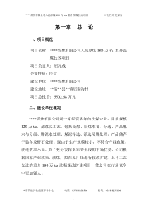 洗煤厂可行性研究报告