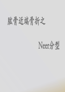 肱骨近端骨折Neer分型