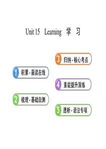 【2014年备考】【北师大版一轮】2013版英语全程复习方略课件：必修5-Unit-15-Learn