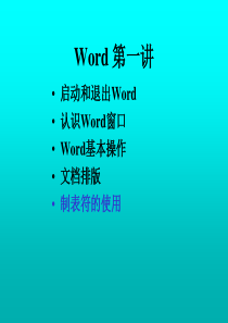 Word 第一讲