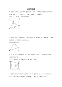 2017中考数学正方形复习专题