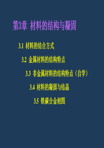 材料的结构与凝固