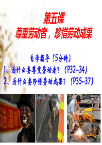 教科版道德与法治九年级下册 第5课  尊重劳动者,珍惜劳动成果(33张幻灯片)