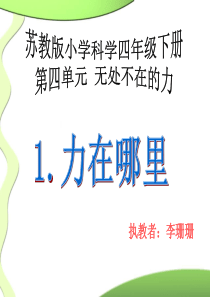 苏教版小学科学《力在哪里》
