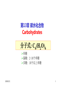 有机化学 第13章 碳水化合物