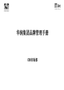 华润集团品牌管理手册修订稿(255页)