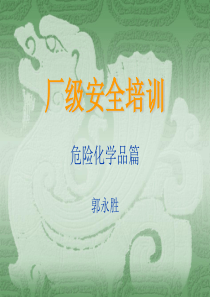 石药集团厂级危化品安全培训教材