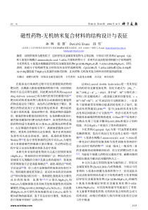 磁性药物-无机纳米复合材料的结构设计与表征