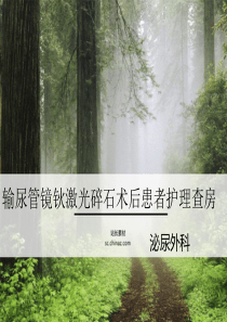 输尿管钬激光碎石护理查房