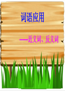 近反义词解析
