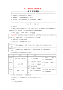 【名师推荐】高中地理-第2单元-城市与地理环境-附1-地域文化与城乡景观学案-鲁教版必修2