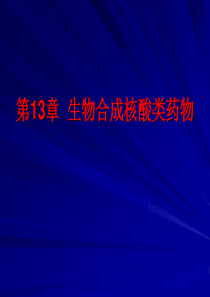 第13章 生物合成核酸类药物