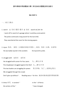 【个人手工制作】新牛津高中英语模块六第二单元知识点整理及单元练习