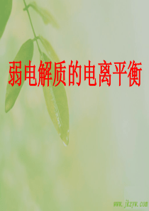 高二化学选修4 弱电解质的电离平衡 ppt