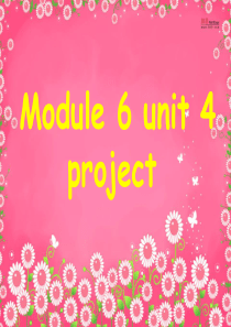 牛津英语模块六第四单元project_the_world---my_commitment