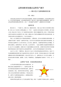 白酒品牌战略规划的咨询实案