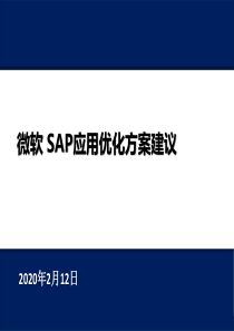 微软SAP应用优化方案建议