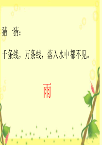 部编版一年级上册雨点儿