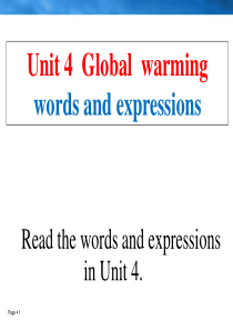 Book6 Unit 4  Vocabulary-词汇公开课