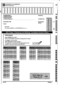 KET答题卡
