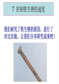 教科版科学六年级下册《_控制铁生锈的速度》