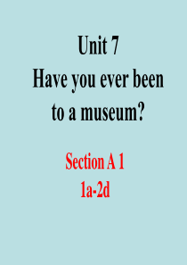 鲁教版八年级上Unit7(SectionA 1a-2d)课件