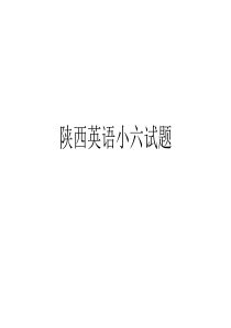 陕西旅游出版社六年级英语试题