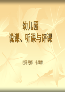 27谈幼儿园的听课、说课反思和评课