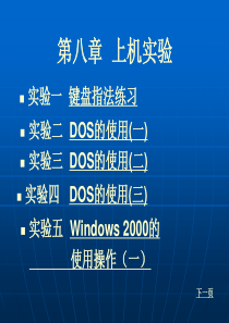 计算机应用基础 第八章 上机实验