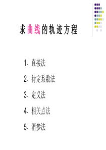 求曲线的轨迹方程(上课用)