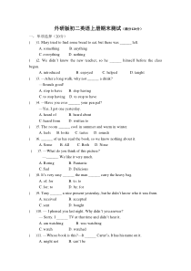 外研版初二英语上册期末测试题(一)[1]
