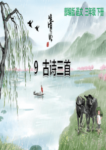 【统编本】《古诗三首》优质PPT课件：三年级下册第9课