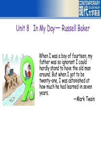 Unit 8 In My Day---hll