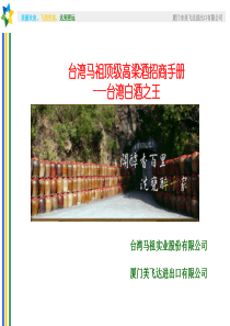 美飞达马祖酒招商手册